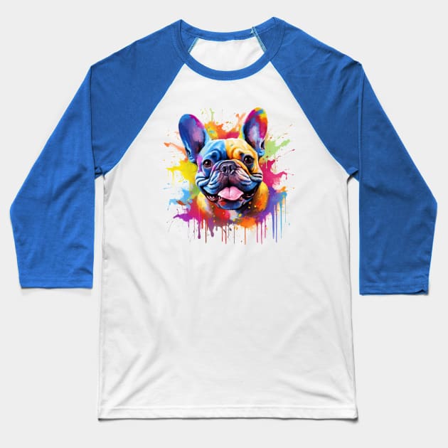 French bulldog Art Baseball T-Shirt by CunninghamWatercolors